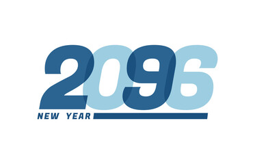 Happy New Year 2096. Happy New Year 2096 text design for Brochure design, card, banner