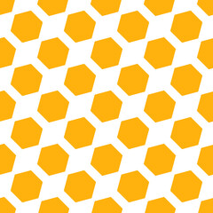 Seamless pattern with color honeycomb shapes on white background. Template texture for invitation, poster, card, banner, announcements and others. Vector illustration.