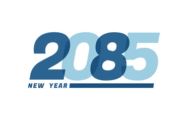 Happy New Year 2085. Happy New Year 2085 text design for Brochure design, card, banner