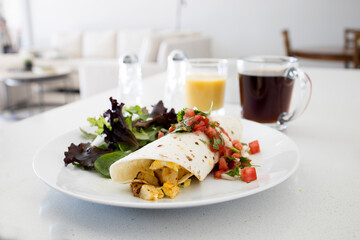 Breakfast Burrito with Egg and Potato