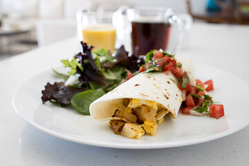 Breakfast Burrito with Egg and Potato