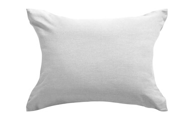 White pillow isolated on white background