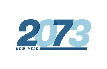 Happy New Year 2073. Happy New Year 2073 text design for Brochure design, card, banner