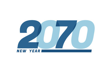 Happy New Year 2070. Happy New Year 2070 text design for Brochure design, card, banner