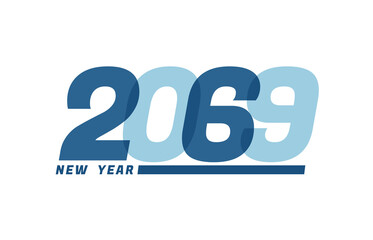 Happy New Year 2069. Happy New Year 2069 text design for Brochure design, card, banner
