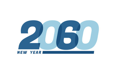 Happy New Year 2060. Happy New Year 2060 text design for Brochure design, card, banner