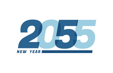 Happy New Year 2055. Happy New Year 2055 text design for Brochure design, card, banner