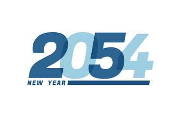 Happy New Year 2054. Happy New Year 2054 text design for Brochure design, card, banner