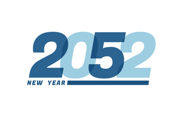 Happy New Year 2052. Happy New Year 2052 text design for Brochure design, card, banner