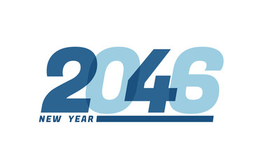 Happy New Year 2046. Happy New Year 2046 text design for Brochure design, card, banner