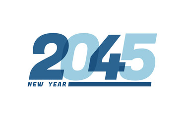 Happy New Year 2045. Happy New Year 2045 text design for Brochure design, card, banner