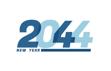Happy New Year 2044. Happy New Year 2044 text design for Brochure design, card, banner