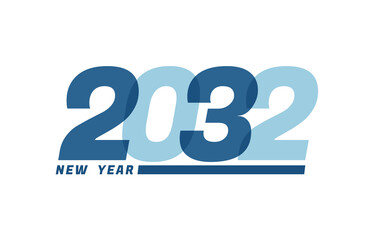 Happy New Year 2032. Happy New Year 2032 text design for Brochure design, card, banner