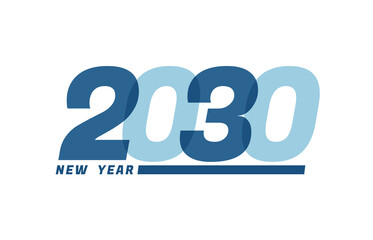 Happy New Year 2030. Happy New Year 2030 text design for Brochure design, card, banner