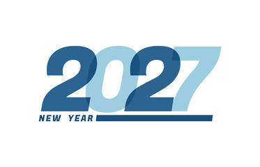Happy New Year 2027. Happy New Year 2027 text design for Brochure design, card, banner