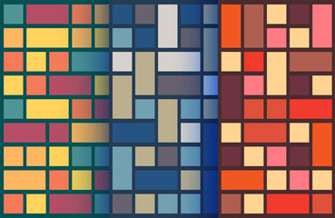 Abstract polygonal background for brochure, flyer, booklet, annual report, magazine. Colorful mosaic pattern. Set of Abstract seamless modern graphic element. wallpaper, fabric, tile, wrapping paper.