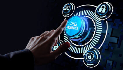Internet, business, Technology and network concept. Cyber security data protection business...