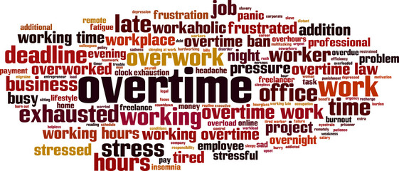 Overtime word cloud