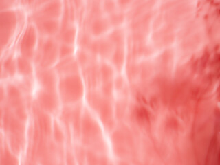 Ripple water blurred texture on pink background with foliage shadows. Shadow of water on sunlight. Mockup for product, spa or cosmetic background.Marble pink water surface with plant shadows wallpaper