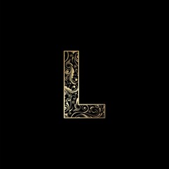 Ornate Letter L Logo icon, elegant monogram luxury letter logo vector design