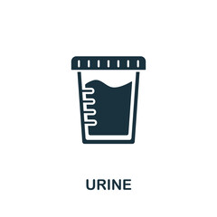 Urine icon. Simple element from medical services collection. Filled monochrome Urine icon for templates, infographics and banners