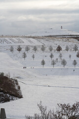 Naklejka premium Wismut new landscape Ronneburg, neue Landschaften Wismut, oppen cut mining, wismut