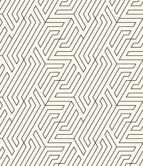 Vector seamless pattern. Modern stylish texture. Repeating geometric tiles with linear grid. Thin monochrome trellis. Trendy graphic design. Can be used as swatch for illustrator.