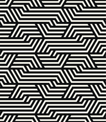 Vector seamless pattern. Modern stylish texture. Repeating geometric tiles with weaved bold zigzag. Bold monochrome zig zag. Trendy graphic design. Can be used as swatch for illustrator.