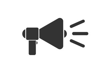 Megaphone. Simple icon. Flat style element for graphic design. Vector EPS10 illustration.