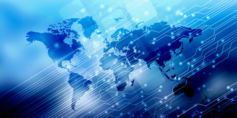 2d illustration world map abstract background
