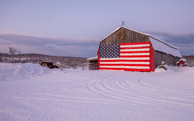 Rustic barn in winter © Cody