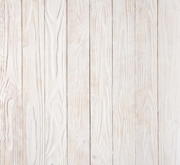 Vertical white painted wooden pine planks background flat lay design