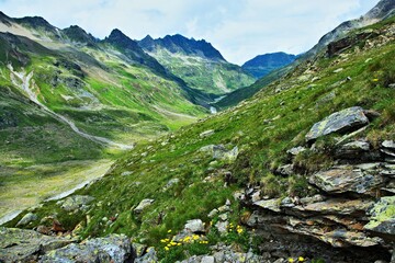Austrian Alps-view on the valley Ochsental