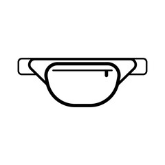 Line Waistbag Icon Vector Desgin on White Background