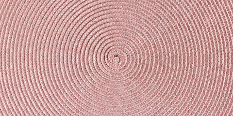 Background of round pink table mat.