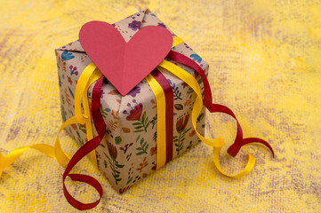 Holiday package with a heart. A handmade gift.