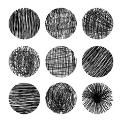 Hand drawn circle banners. Vector illustration eps 10.