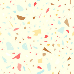 Terrazzo seamless pattern. Colorful classic floori