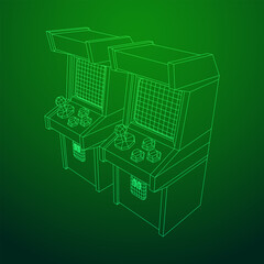 Arcade retro game machine vector