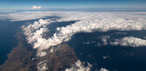 Top view of Karpas peninsula of the island of Cyprus
