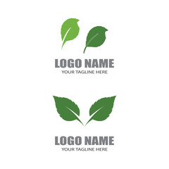 Logos of green Tree leaf ecology