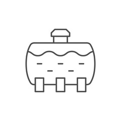 Septic tank line outline icon