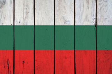 national flag bulgaria on wooden texture