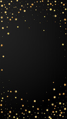 Gold stars random luxury sparkling confetti. Scatt