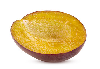 Fresh pllum cut in half