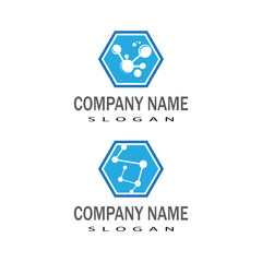Molecule symbol logo template vector illustration design