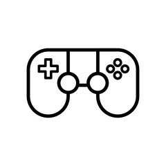 Line joystick icon vector, Gamepad Illustration on White Background
