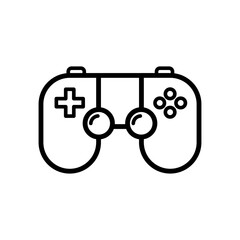Line joystick icon vector, Gamepad Illustration on White Background