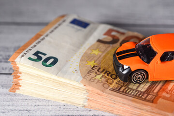 Argent euro dollar change echange banque  monnaie auto voiture