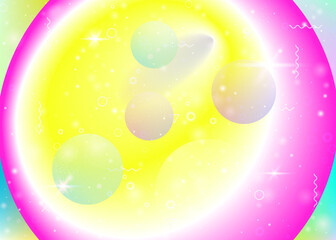 Fluid dynamic background with vibrant rainbow gradients. Dynamic hologram. Holographic cosmos.